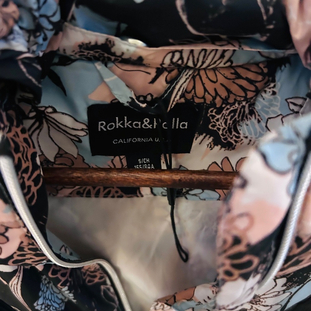 🌸 Rokka & Rella Floral Zip Hoodie Jacket | Pastel Botanical Print | Size S - Picture 4 of 7